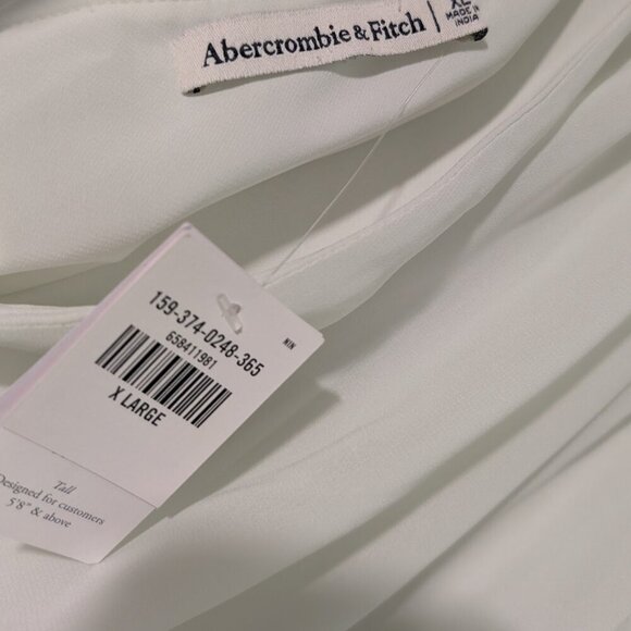 NWT Abercrombie & Fitch | One-Shoulder Chiffon Mini Dress In Light Green - Picture 5 of 12